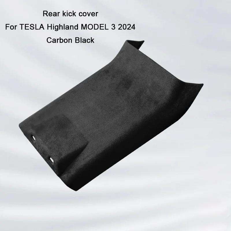 Italian Suede Overlay Interior Cover for Tesla Model 3 Highland 2024 2025 Rear AC Air Outlet, Center Console Armrest, Door Panel