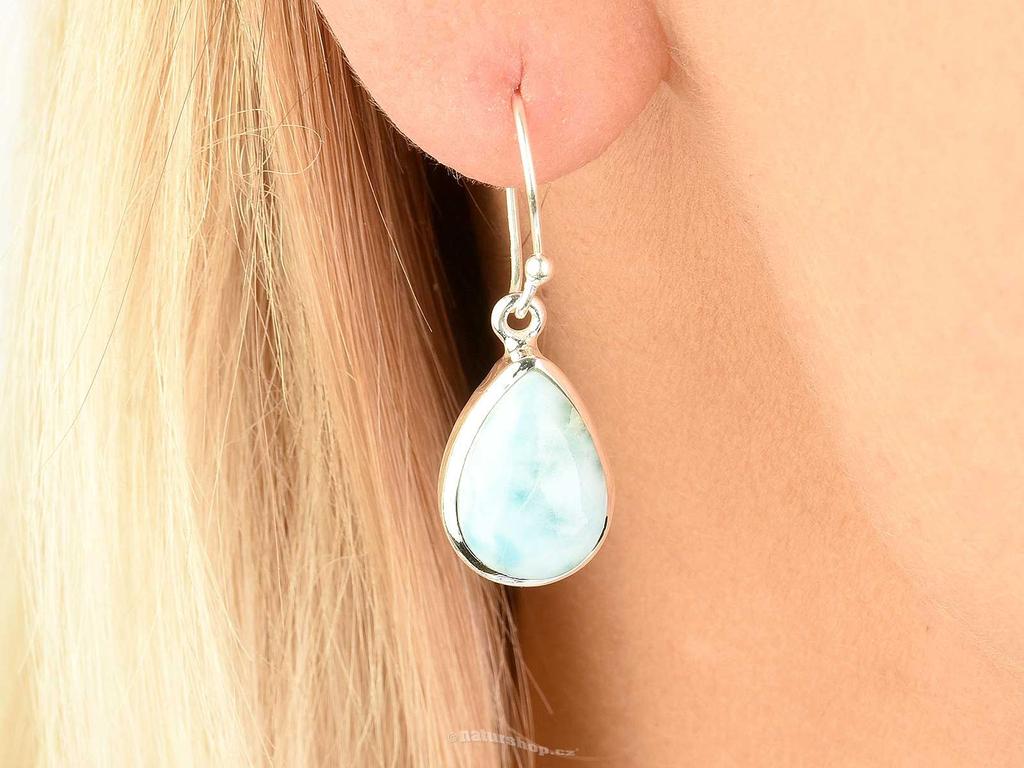 Подлинный чешский ларимар, необработанный драгоценный камень, стерлинговое серебро 925 пробы, серьги ручной работы, эффектные женские серьги, подарок для нее.