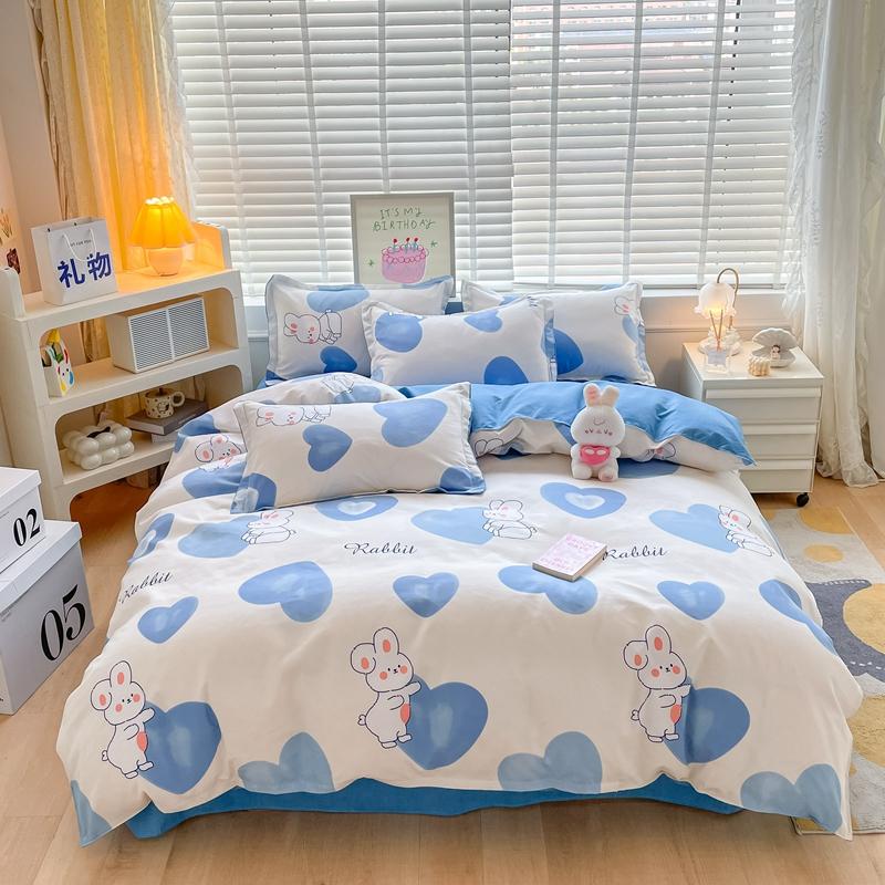 Cute Panda Duvet Cover Twin Queen Size for Kids Girls Boys Room Decor,Gray Grid Bedding Set 3pcs,Cartoon Animals Comforter Cover