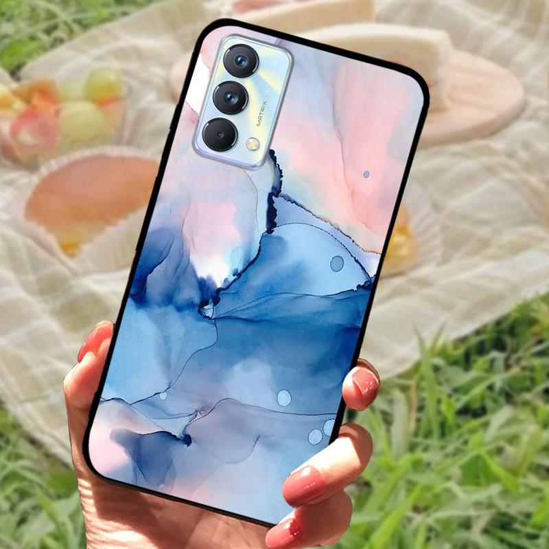Чехол для Realme GT Master Edition Мраморный painted Cover Мягкий силиконовый ударопрочный чехол для телефона Для Realme GT Master Coque Бампер
