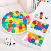 Gradient Color Colorful Bouncy Ball Bouncing High Bounce Toy Balls Shiny Rubber Ball  Children