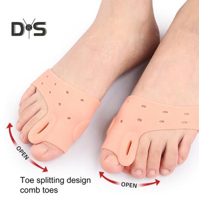 1 пара разделителей пальцев ног для ортопедических мозолей, выравнивающих косточку на ноге, распорок для пальцев ног, выпрямителей, облегчающих боль, вставок для обуви при подошвенном фасциите, мозолях