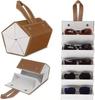 Portable Foldable Glasses Box Multifunctional PU Leather High Quality Glasses Storage Box Fashion Travel Sunglasses Case
