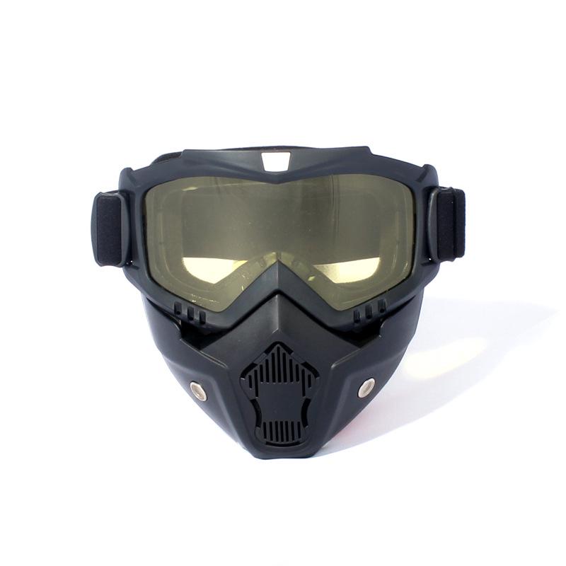 Unisex Ski Snowboard Mask Snowmobile Skiing Goggles Windproof Motocross Protective Glasses Safety Goggles with Mouth Filter