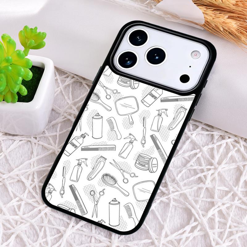 Love Hair Stylist Tools Phone Case for iPhone 17 Air 16 15 11 12 14 13 Pro Max Shockproof Cover