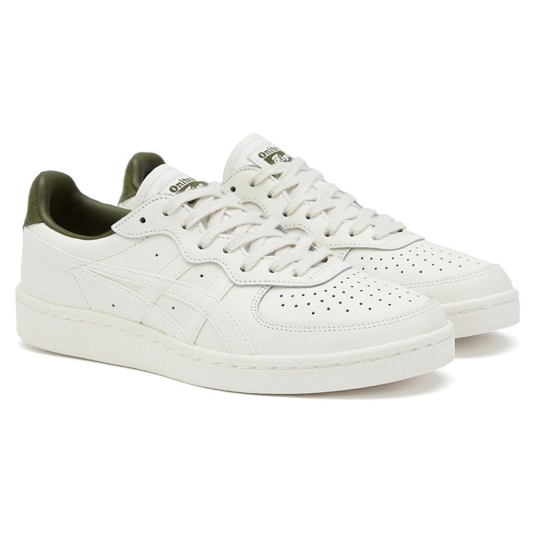 Onitsuka Tiger Unisex GSM White Olive Green Low-top Sneakers 1183B701-104