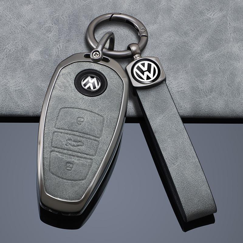 ABCD1 Zinc Alloy Car Smart Key Case Cover Keychain Shell for VW Volkswagen Touareg 2011 2012 2013 2014 2015 2016 2017 2018 Accessories