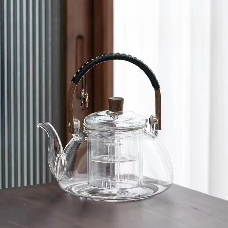 Стеклянный горшок со стеклянной балкой, специальный чайник для электрической гончарной печи, бытовой чайный сервиз, утолщенный чайник с высокой термостойкостью