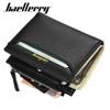 Men's Slim Korean Style Wallet with Multi-Card Slots, Zipper, and Snap Coin Purse