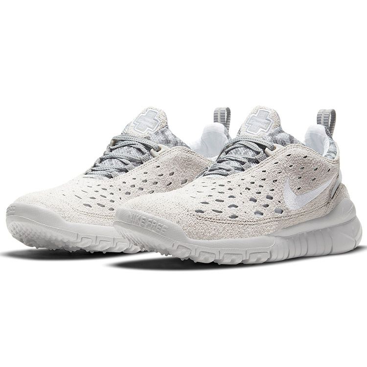 Nike Free Run Trail Нейтральные серые мужские кроссовки White Summit-White CW5814-002