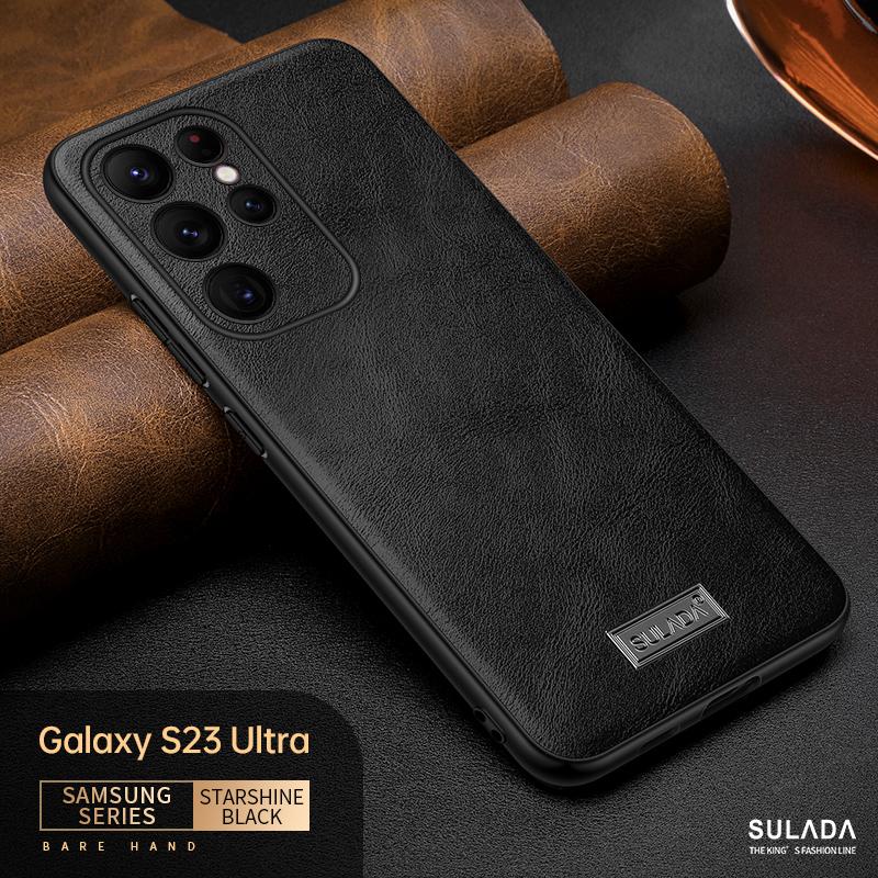 Премиальный чехол из ПУ-кожи для Samsung Galaxy S23 S23 Ultra Plus Тонкий Стильный Мягкий захват Ударопрочный Защита от царапин Чехол