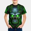 Boys Clothes Horror Skull Print Graphic T Shirts Outdoor Fun Children's Clothing Summer Casual Short Sleeves Children's T-Shirt
