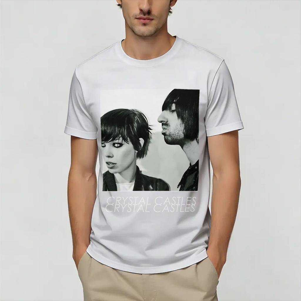 Crystal Castles T Shirt Summer Pure Cotton T Shirts For Unisex Harajuku Casual Tshirt Short Sleeves Y2K Fun Tops