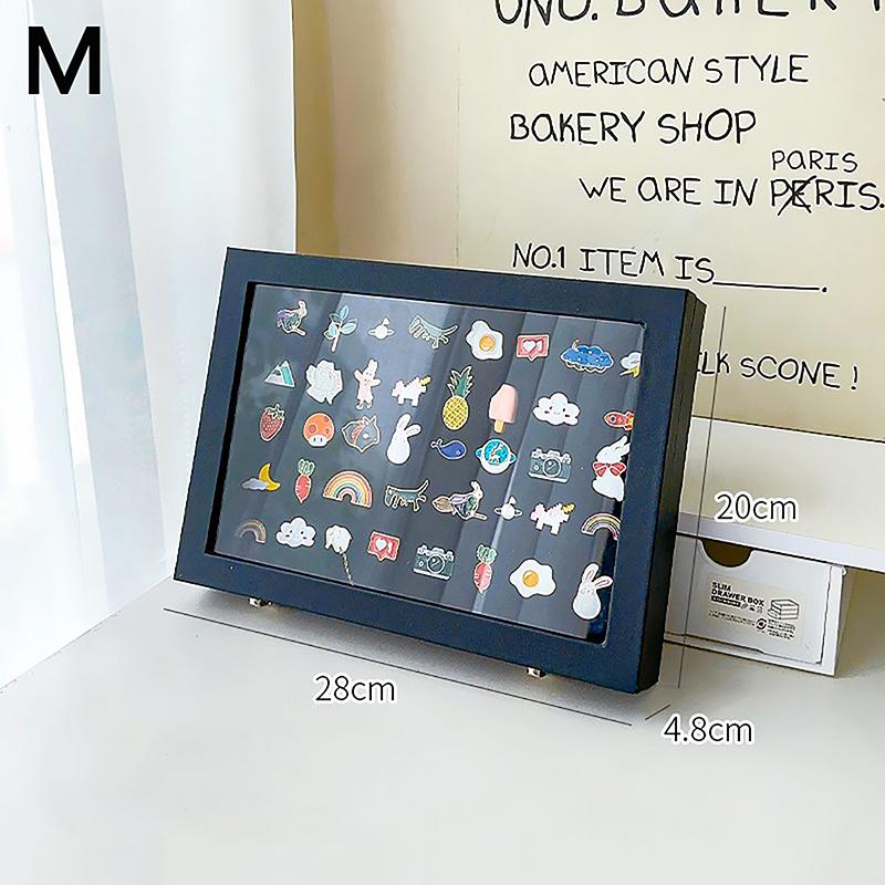 Ящик для хранения значков в виде бара, прозрачный пыленепроницаемый ящик для булавок на груди, подставка для медалей, подставка для ювелирных изделий из искусственной кожи, рамка для коллекции медалей