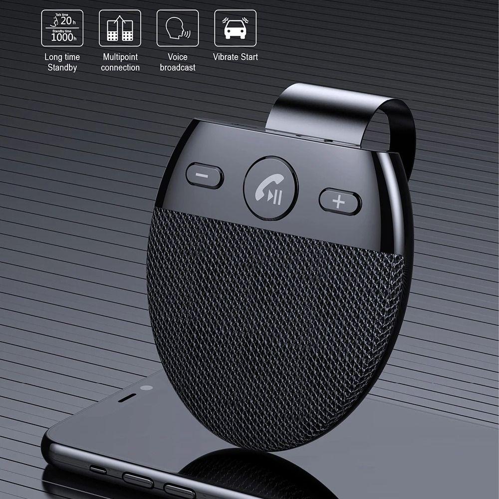 Bluetooth 5.0 Handsfree Car Kit High Definition Voice Sun Visor Music Player Music Playback