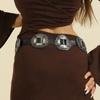 PU Leather Ethnic Style Belt Retro Western Denim Waist Belt Simple Y2K Waistband  Female/Girls