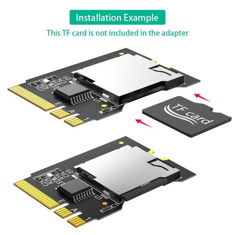 M.2 NGFF Key A+E to T-Flash Card Reader T-Flash Card M.2 NGFF key A+E (2230) 22x30mm