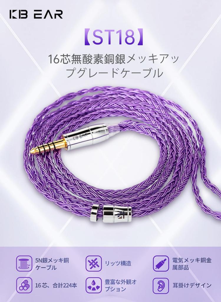 Улучшение качества звука наушников Yinyoo, 16-жильный посеребренный кабель 5N для обновления, посеребренный провод, совместимый с заменой наушников MMCX KZ