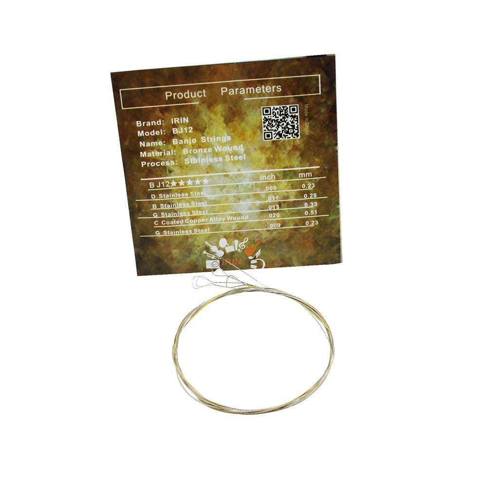 Silver+Golden Banjo String Set Stainless Steel Material Stainless Steel Strings For Banjo Playing