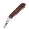 Кожаный кризер 304 нержавеющая сталь деревянная ручка кризер для кромки ручной инструмент для кожевенного ремесла пресс для спускания края