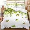 Dandelion Duvet Cover Set Spring Green Branch Garden Leaves Bedding Set Microfiber Botanical Comforter Cover King Bedroom Decor