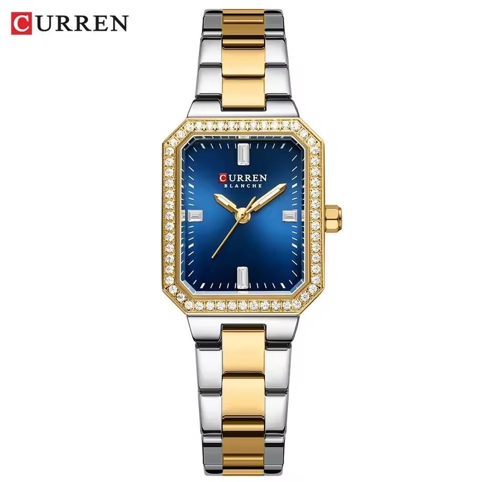 Curren 9102 Роскошные Женские Кварцевые Часы с Алмазами Светящиеся Женские Наручные Часы Нержавеющая Сталь Ледяной Алмазный Браслет Повседневные Часы