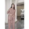 Модный и стройнящий пиджак на весну и осень, повседневный широкий костюм из двух предметов для женщин