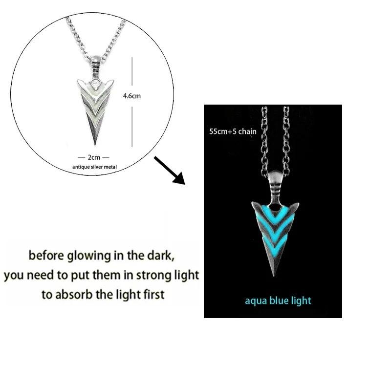 Светящееся ожерелье с драконом, светящаяся ночная флуоресценция, антикварное винтажное светящееся в темноте для мужчин и женщин, подарок для вечеринки, Дня Хэллоуина, клуба