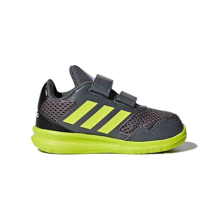 Adidas Altarun Cf I Velcro Non-Slip Durable Low-Top Walking Shoes Baby Shoes Gray Yellow CQ0025