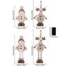 Christmas Retractable Ornament Decoration Telescopic Doll Window Ornaments Retractable Figurine Snowman Reindeer Ornament Decor