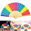 Folding Fan Handheld Nylon Cloth Foldable Hand Fan Festival Decoration for Party Men and Women Performances Dance
