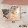 Flocking Resin Alpaca Capybara Keychains Charms Cute Elk Dolphin Garlic Keyring Backpack Decor Earphone Cover Pendant Key Chain