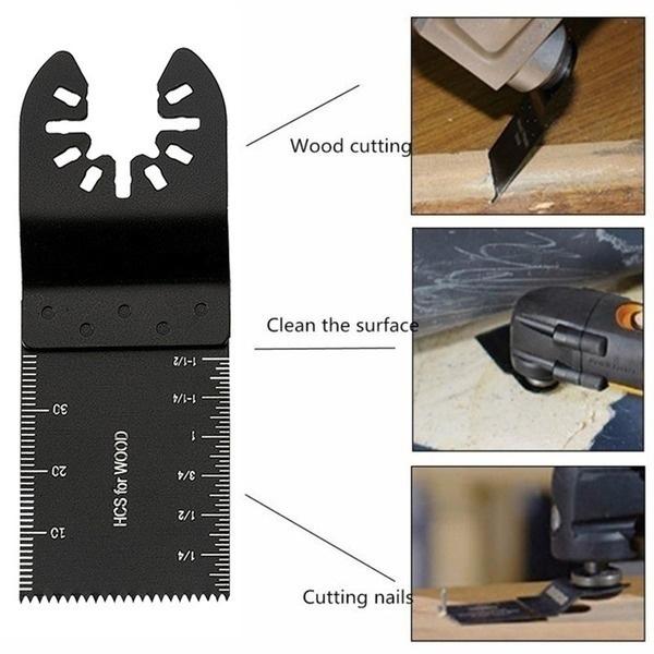 Новые более прочные 50 шт., 34 мм, грубые пилы из углеродистой стали, биметаллические прямые древесные смеси, осциллирующий многофункциональный набор электроинструментов