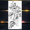 Purple Rose Jewelry Water Transfer Tattoo Stickers Women Body Chest Art Temporary Tattoo Girl Waist Bracelet Flash Tatoos Flower