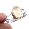Natural Citrine Gemstone Handmade 925 Solid Sterling Silver Ring Size 10 R4l75