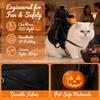 Adjustable Straps Headless Horseman Pet Costume Glowing Pumpkin Pet Rider Costume  for Cats