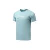 Li Ning Fitness Series Logo Print Quick-Dry Breathable Short Sleeve T-Shirt Men Tops Blue ATSR295-3
