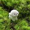 Realistic Cute White Dog Statue Cartoon Cartoon Dog Ornaments Resin Dog Statue  Home Decoration