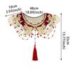 National Style Embroidered Hanfu Top Cloud Shoulder Accessories Heavy Industry Tassel Pendant Embroidered Wedding Clothing New Year'S Clothing