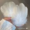 1 Pair White Feather Hair Clip Ballet Style Faux Pearl Charm Artificial Swan Feather Hair Pins for Women Girls Wedding Bride Fashion Headpiece