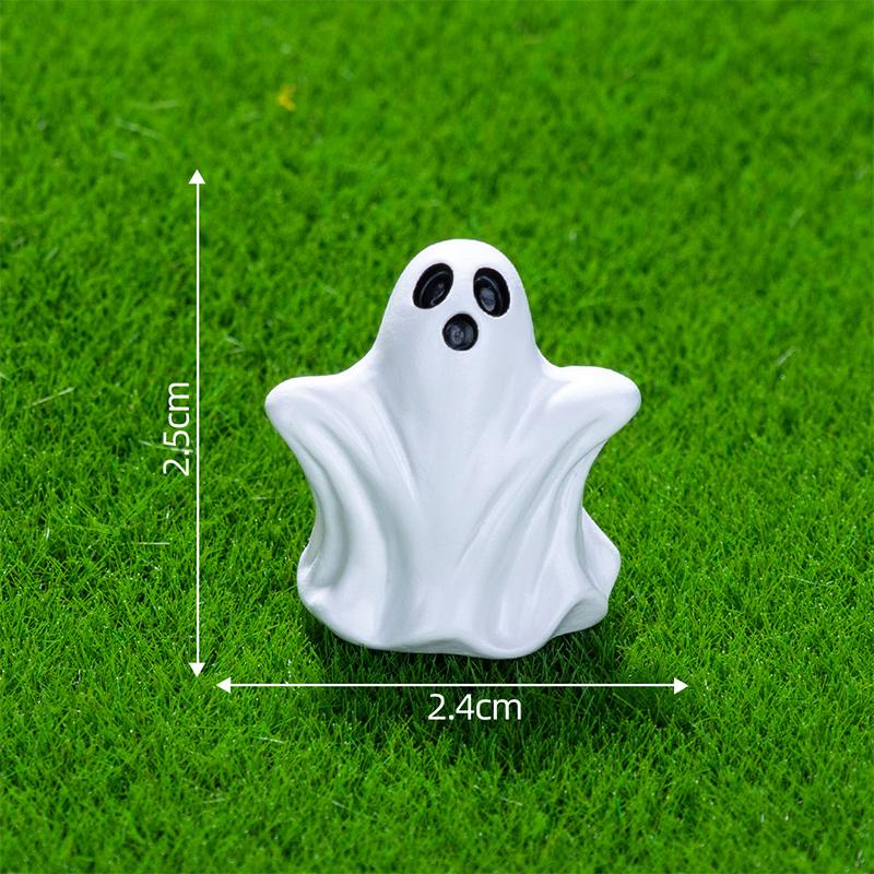 Halloween Pumpkin Ghost Micro Landscape Figurines Cute Small Ornaments Creative Diy Home Decoration Accessories Gifts