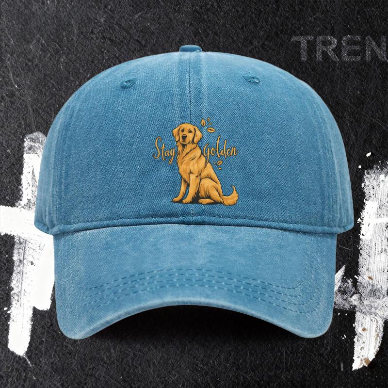 pc Adjustable Baseball Cap with Stay Golden Design Lightweight Printed Craft WomenS Hat Stay Golden UnisexS Trendy Cap I