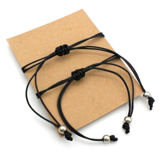 1 пара браслетов для мамы и дочки, регулируемые плетеные веревочки, повседневные, геометрические, универсальные украшения, назад к