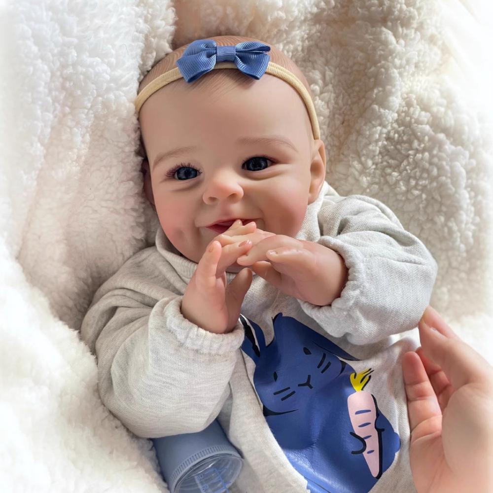 20'' 50 см 3D высокоцветная кукла-реборн, очень похожая на кукол новорожденных, мягкое тканевое тело, живые куклы-реборны для девочек и мальчиков, рождественский подарок