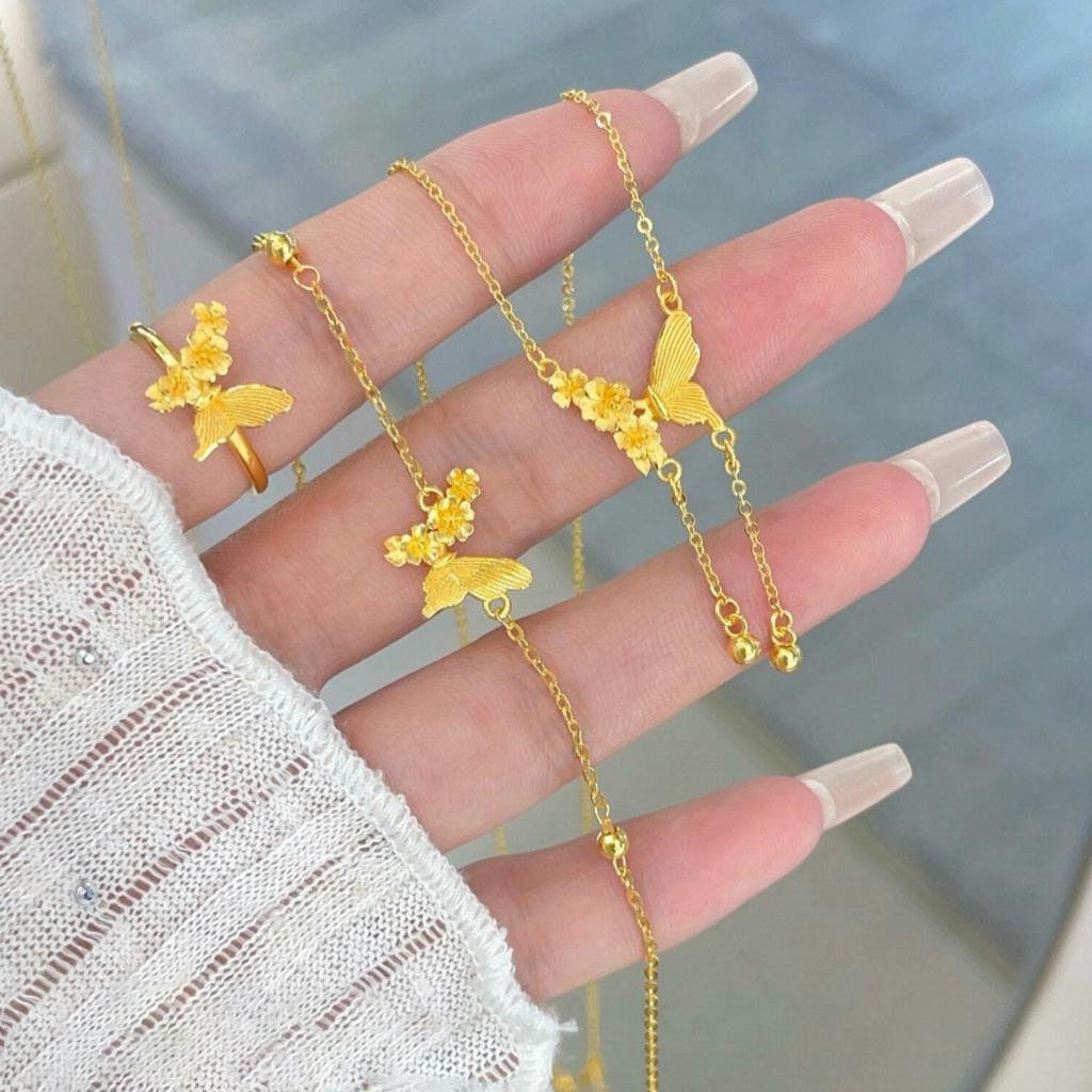 Браслет-подвеска в виде цветка бабочки, средневековый винтажный браслет, универсальный браслет, легкая роскошь, ювелирные изделия высокого класса, женский