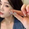 Серьги-гвоздики со звездой из циркона и бахромой Galaxy Уникальные серьги Легкая роскошь Высокий темперамент Нишевые серьги