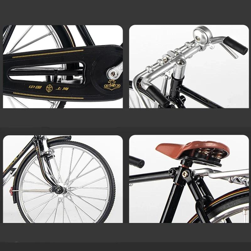 1:6 Ретро Классический Два Восемь Большой Бар Мини Сплав Модель Велосипеда Литой Металлический Велосипед Взрослый Симуляция Коллекция Подарок Игрушка Мальчик Гонки