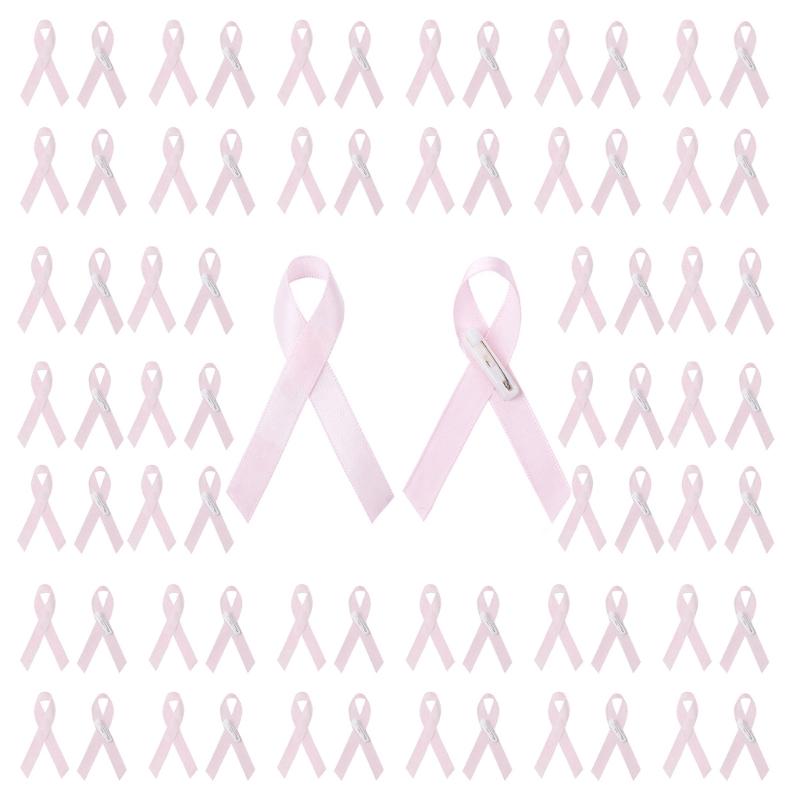 Набор из 200 брошей-булавок с лентами, красивые дизайны, розовая лента, эмалевая булавка, значки для информирования о здоровье и осведомленности о раке молочной железы