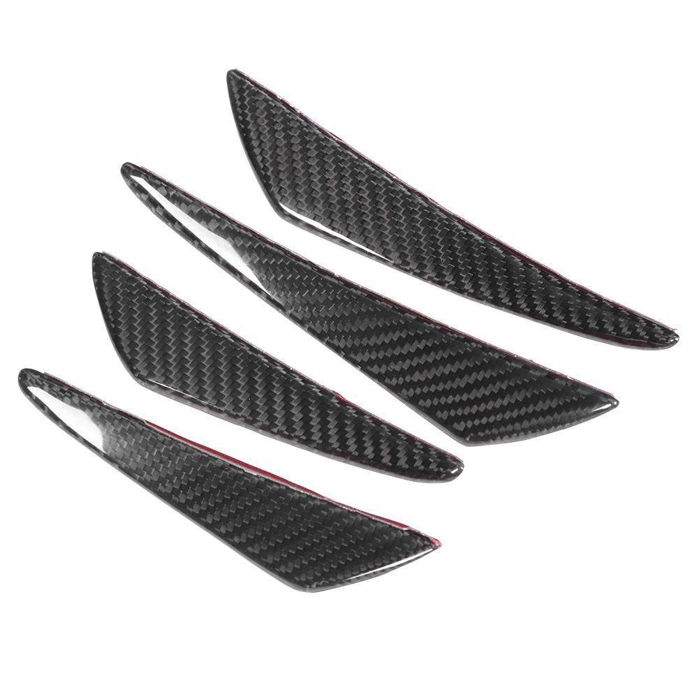 4Pcs Set Universal Carbon Fiber Bumper Canards Lip Spoiler Fit for Honda