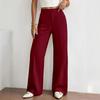Универсальные женские брюки с широкими штанинами Business Casual, flattering color, для работы, для поездок на работу